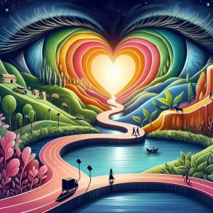 Love is a journey that begins with a single glance and finds its destination in the depths of the heart.