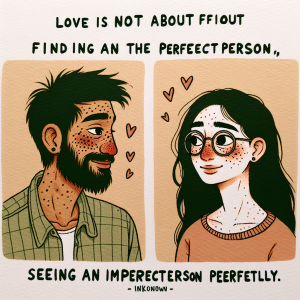 Love is not about finding the perfect person, but about seeing an imperfect person perfectly. - Unknown