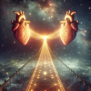 Love is the bridge between two hearts, connecting them in the most beautiful and powerful way.