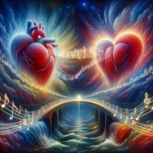 Love is the bridge that connects two hearts, making them beat as one, while creating a melody that transcends time and space.