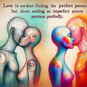 Love is not about finding the perfect person, but about seeing an imperfect person perfectly. - Sam Keen