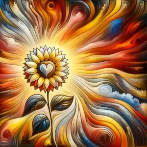 Her love blooms like a radiant sunflower, infusing existence with the warm hues of compassion, understanding and unending devotion.