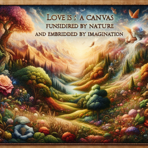 Love is a canvas furnished by nature and embroidered by imagination. - Voltaire