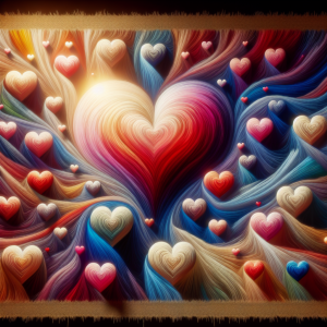 Love is the thread that binds our hearts together, weaving a tapestry of pure joy and unending beauty.