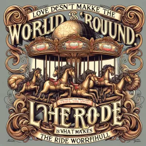 Love doesn't make the world go 'round. Love is what makes the ride worthwhile. - Franklin P. Jones