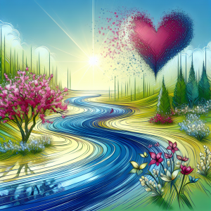 Love is like a river that flows endlessly, nourishing the soul and bringing joy to the heart.