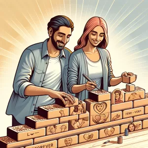 Love is not something you find, it's something you build together, brick by brick, moment by moment, creating a forever that is uniquely yours.