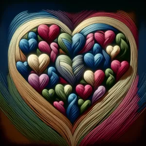 Love is the thread that binds our hearts together, weaving a tapestry of beauty and strength that no force can unravel.